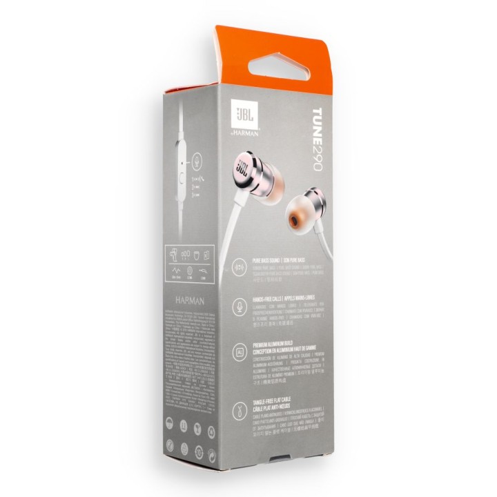 Headphones wired in-ear Jack 3,5mm with microphone JBL T290 gold