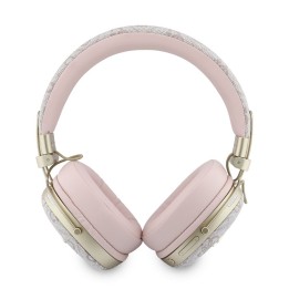 Wireless headphones on-ear Guess ENC Metal 4G Script Logo pink