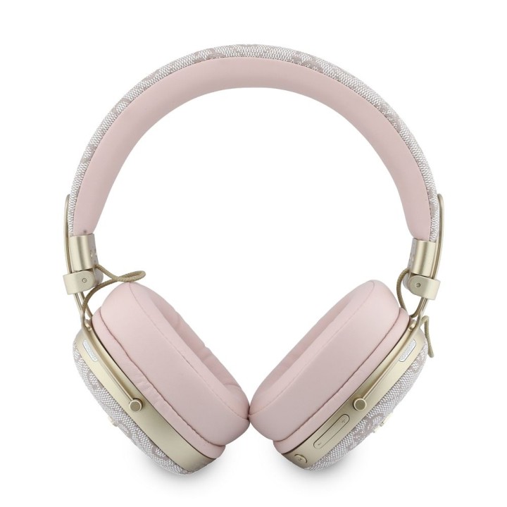 Wireless headphones on-ear Guess ENC Metal 4G Script Logo pink
