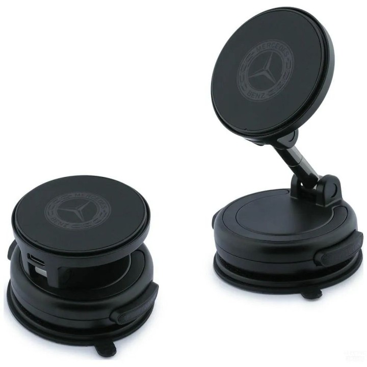 Wireless car charger Mercedes Foldable Magnetic Vintage Logo black