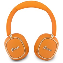 Беспроводные наушники накладные Guess ENC Rectangle Металл Script оранжевые