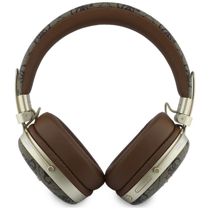 Wireless on-ear headphones Guess ENC Metal 4G Script Logo brown