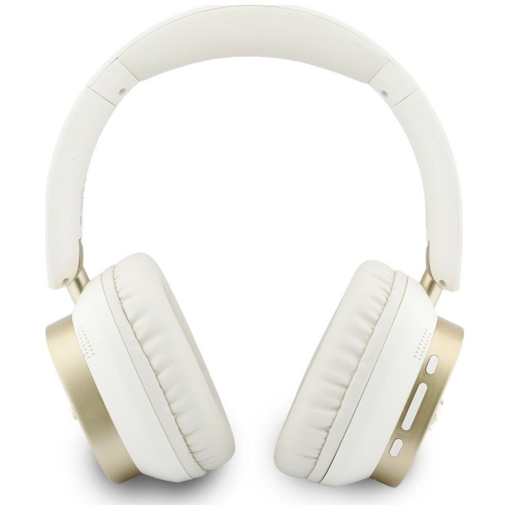 Wireless headphones on-ear Guess ENC Rectangle Metal Script white