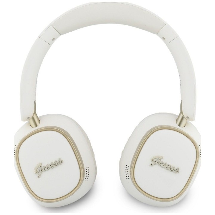 Słuchawki bezprzewodowe nauszne Guess ENC Rectangle Metal Script białe