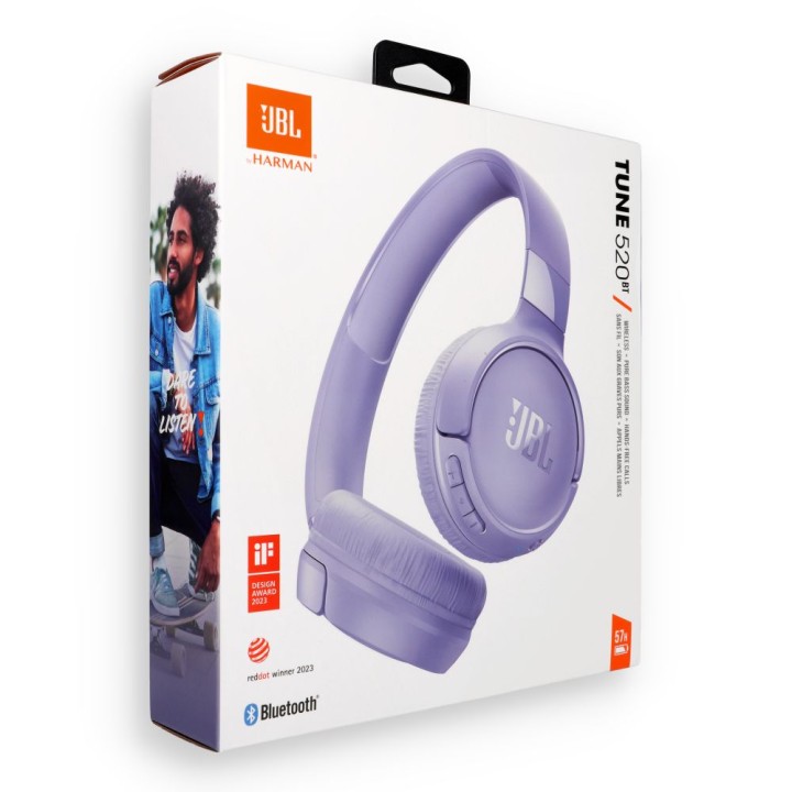Бездротові накладні навушники JBL Tune 520BT фіолетові