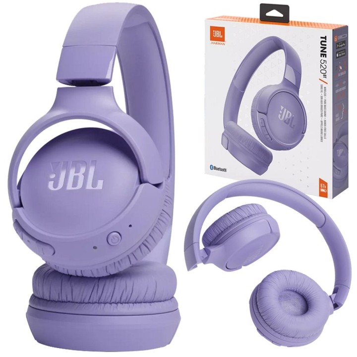Wireless headphones on-ear JBL Tune 520BT purple