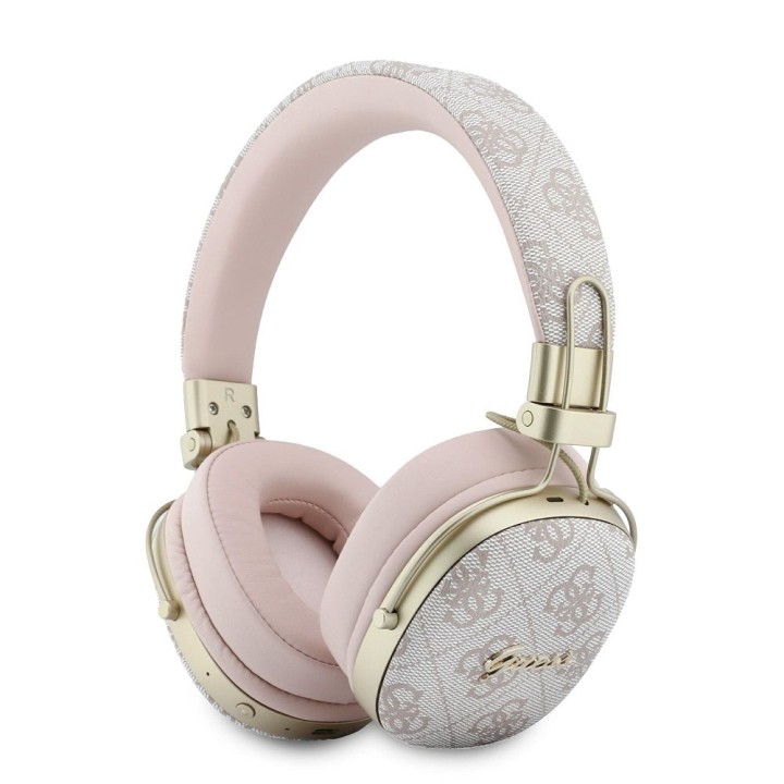 Wireless on-ear headphones Guess ENC Metal 4G Script Logo pink
