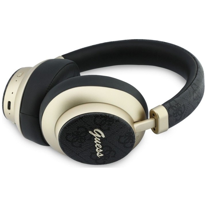 Wireless on-ear headphones Guess ENC 4G Gold Script Metal black
