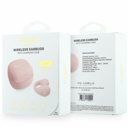 Бездротові навушники вкладиші OWS Guess Mini Classic рожеві