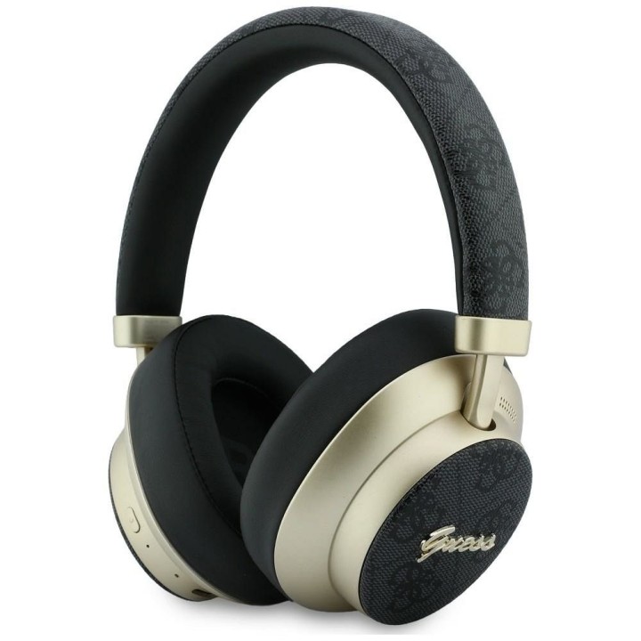 Wireless headphones on-ear Guess ENC 4G Gold Script Metal black