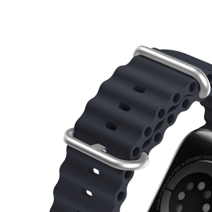 DUX DUCIS ремешок OCEAN WAVE силиконовый для Apple Watch 38 / 40 / 41 mm графитовый
