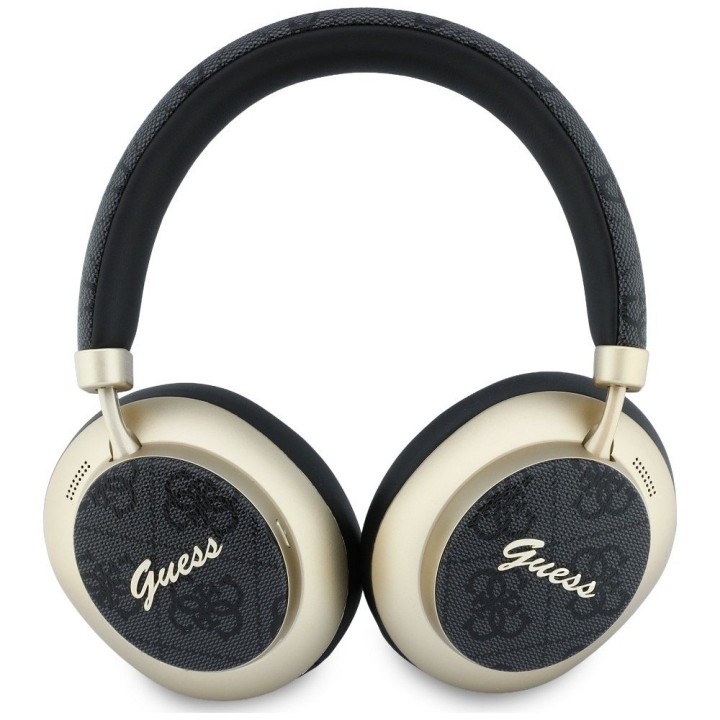 Wireless headphones on-ear Guess ENC 4G Gold Script Metal black