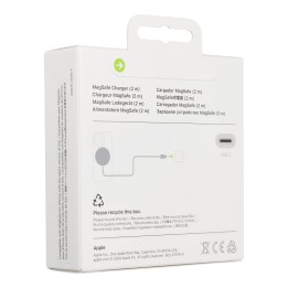 Оригинальная беспроводное зарядное устройство Apple совместимая с MagSafe и Qi 2.2 MX6Y3ZM/A A3250 25W белый блистер