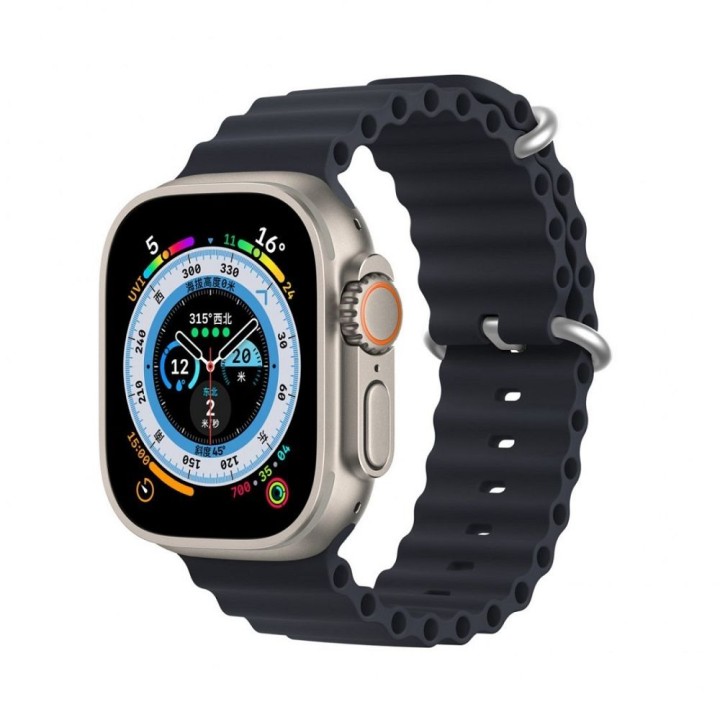DUX DUCIS ремінець OCEAN WAVE силіконовий для Apple Watch 38 / 40 / 41 mm графітовий