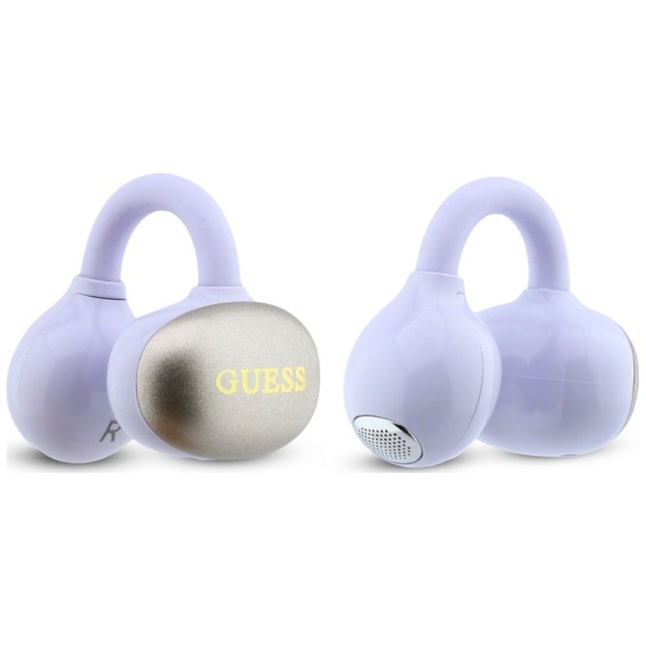 Wireless in-ear headphones OWS Guess Metalic Finish Electropated Parts Classic Logo purple