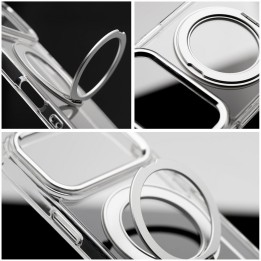 Etui na iPhone 18 Pro Max / 17 Pro Max Frame Circle Stand zgodne z MagSafe transparentne