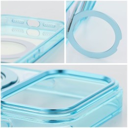 Чохол для iPhone 18 Pro Max / 17 Pro Max Frame Circle Stand сумісний з MagSafe блакитний