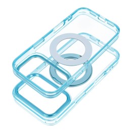Чехол для iPhone 18 Pro / 17 Pro Frame Circle Stand совместимый с MagSafe голубой