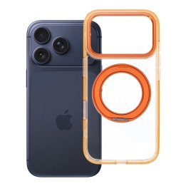 Чохол для iPhone 18 Pro / 17 Pro Frame Circle Stand сумісний з MagSafe помаранчевий