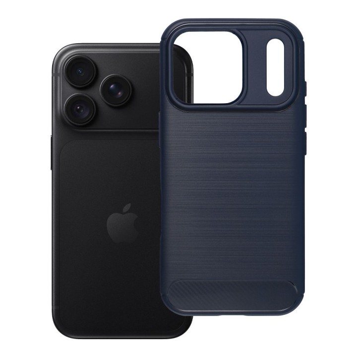 Чохол для iPhone 18 Pro / 17 Pro Carbon 2.0 темно-синій